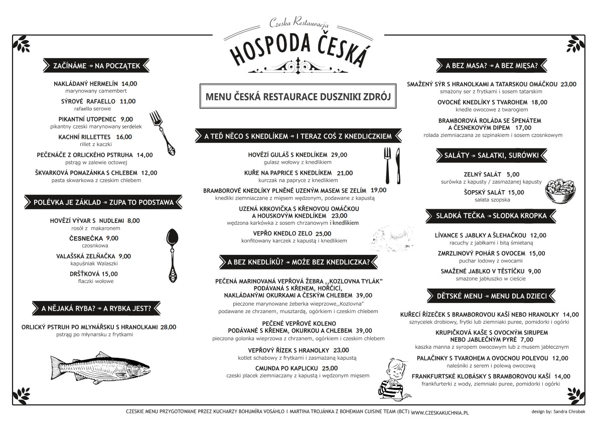Nowe Menu Hospoda Ceska